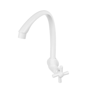 CANILLA COCINA PICO MOVIL ALTO  P/ PARED TIGRE 1/2-3/4 BLANCO 470 CROSS (12 X PQ)