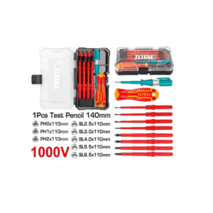 DESTORNILLADOR TOTAL SET 10 PIEZAS INTERCAMBIABLES THTIS5106