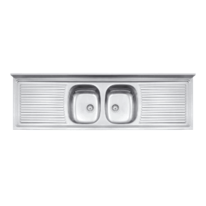 PILETA ACE INOX TRAMONTINA 2 BACHA CENTRAL C/ SOPAPA 1,60X0,60 93111/601