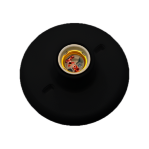 PLAFON NEGRO PLASTICO E27 ELEKTRON REF: 1835 (153 X CJ)