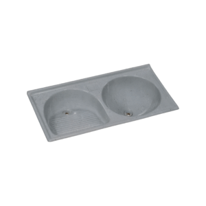 PILETA / TANQUE A.J. RORATO DOBLE 100 X 52 CM N1 CINZA/GRIS
