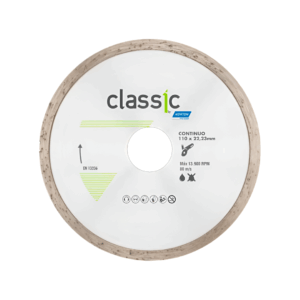 DISCO DIAMANTADO DE CORTE HUMEDO PORCELANATO NORTON CLASIC CONTINUO110 X 22