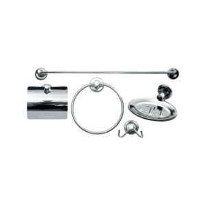 KIT ACCESORIO P/ BAÑO 5 PIEZAS CROMADO IMPERIAL 14032