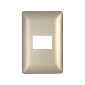 PLACA DE 1 PUNTO ELEKTRON ALPES CURVE 24MM CHAMPAGNE C19942-1 (16XCJ)