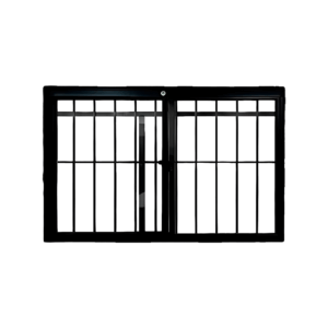 VENTANA ALUMINIO PA396.0 PRETA CORREDIZA C/REJA 1,00 X 1,50