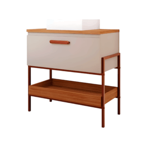 MUEBLE P/ BAÑO PORTINARI DE 80 CM  CAPPUCCINO FREIJO MGM