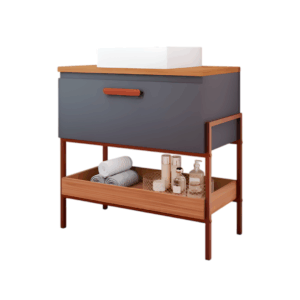 MUEBLE P/ BAÑO PORTINARI DE 80 CM  TITANIUM FREIJO MGM