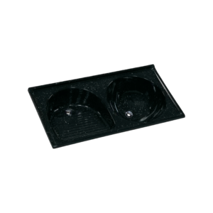 PILETA / TANQUE A.J. RORATO DOBLE 100 X 52 CM N1 PRETO / NEGRO