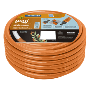 KIT  MANGUERA NARANJA SUPER FLEX. TRAMONTINA DE 30 MTS.