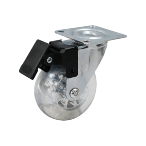 RUEDA GIRATORIA SILICONA C/ BASE C/ FRENO RD50 AMALGAMA REF:21509