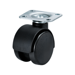 RUEDA GIRATORIA NEGRA C/ PLACA RD40 AMALGAMA REF:21514