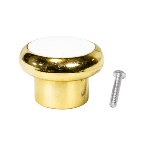 TIRADOR BOTON 30 MM BLANCO AMALGAMA REF:21486