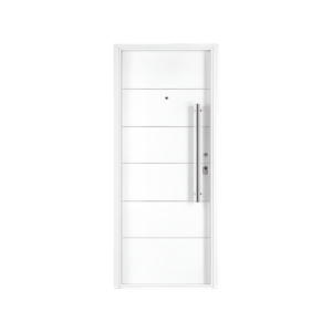 PUERTA DE METAL TINGAZU PINTURA INYECTADA BLANCO 0,80 (2 CHAPA) ABRE IZQUIERDA C/MANIJON RECTO