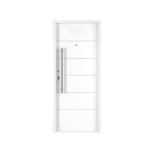 PUERTA DE METAL TINGAZU PINTURA INYECTADA BLANCO 0,80 (2 CHAPA) ABRE IZQUIERDA C/MANIJON RECTO