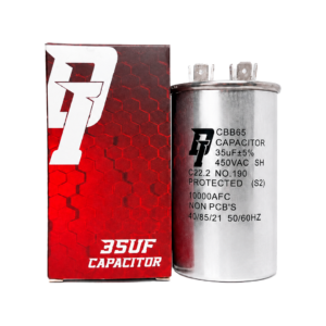 CAPACITOR P/ AIRE DE 12000 BTU (35MFD) 380V METALICO