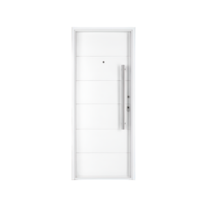 PUERTA DE METAL TINGAZU PINTURA INYECTADA BLANCO 0,90 (2 CHAPA) ABRE IZQUIERDA C/MANIJON RECTO