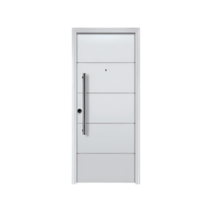 PUERTA DE METAL TINGAZU PINTURA INYECTADA BLANCO 0,80 (2 CHAPA) ABRE DERECHA C/MANIJON RECTO